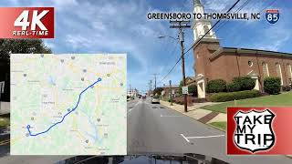 Greensboro to Thomasville North Carolina on Interstate 85 [upl. by Enaitsirhc]