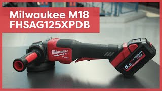 AkkuWinkelschleifer Test Milwaukee M18 FHSAG125XPDB [upl. by Hittel]