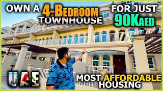 Most Affordable 4 Bed Room Townhouse in Uae  Ajman Uptown Villas  Pay 90 K Dirhams amp Get Ownership [upl. by Kreiker]