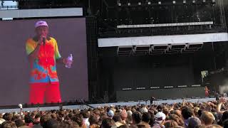 Tyler The Creator Roasts Fan who throws Shoe Lollapalooza 2018  Grant Park [upl. by Athey]