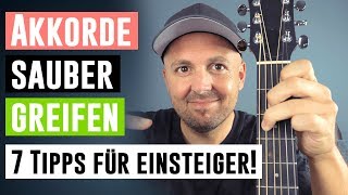 Gitarrenakkorde Anfängertipps  Gitarrengriffe einfacher und sauberer greifen [upl. by Rider678]