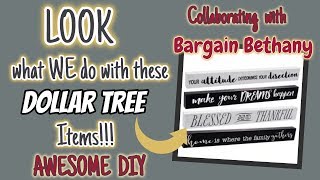 LOOK what WE do with these DOLLAR TREE ITEMS  COLLABORATING with BARGAIN BETHANY [upl. by Ihel]