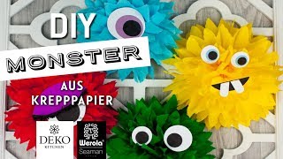 DIY lustige Monster aus Krepppapier How to DekoKitchen in Kooperation mit Werola [upl. by Ennaylloh]