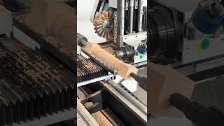 2024 Multifunctional CNC woodworking lathe processes wooden stair handrails turning  brushingcnc [upl. by Norford]