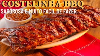 Costelinha De Porco Assada No Forno Com Barbecue Facil OUTBACK [upl. by Id]