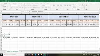 Excel  schedule with week numbers [upl. by Aihsenat]