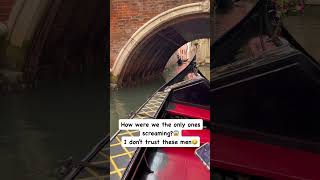 Our boat was tilting in Venice😱 venice cruising gondolaride funnyvideos boats italy europe [upl. by Nur117]