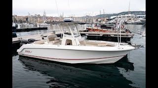 FRA A vendre Boston Whaler Outrage 250 motorisé avec 2 x 200 cv Mercury Verado  VENDU [upl. by Eltrym983]