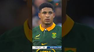 Sacha FeinbergMngomezulu with a 60m kickAll Blacks vs Springboks [upl. by Goss]