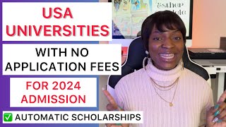 Don’t Miss out These Universities in the USA are Waiving Application Fees for 2024 Admission [upl. by Avehs]