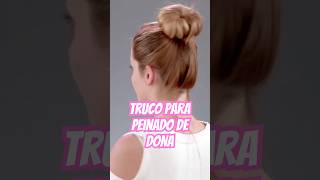 Truco para hacer un CHONGO de DONA 🍩 fácil peinados  Chongo alto [upl. by Enitsirc]