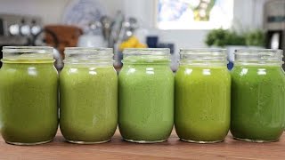 5 Green Smoothie Recipes [upl. by Wsan]