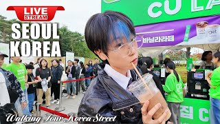 Seoul Live 🇰🇷 Korean Festival  Lotte World Coffee Festival  Korean food Street Walking tour [upl. by Nytsirc]