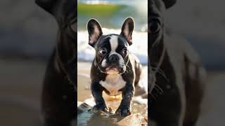 Is This The Cutest Beach Day Ever Frenchie Says YES funnyanimals frenchbulldog cute [upl. by Ahtabbat]