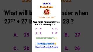 SSC Previous Year Maths💥💯 Common Math Question For all Exams✅ ssc railway rrbgroupd rpf ssccgl [upl. by Nakashima509]