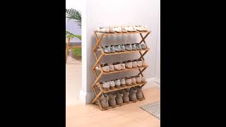 Foldable Bamboo Shoe Rack [upl. by Yerfej]