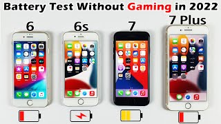 iPhone 6 vs iPhone 6s vs iPhone 7 vs iPhone 7 Plus Battery Life Drain Test in 2022  NO PUBG [upl. by Aleta]