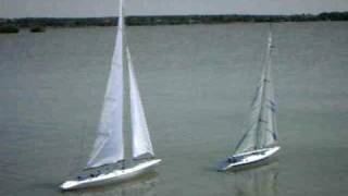 Thunder Tiger Voyager and Victoria RC sailing ship test run II [upl. by Clotilde]