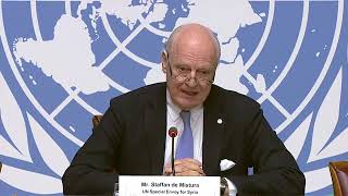 Staffan de Mistura Special Envoy for Syria Geneva 14 Dec 2017 [upl. by Lienad]