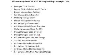 Dynamics AX  Online Training  AX Training  Dynamics AX 2012 Managed Code [upl. by Delila]