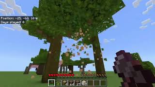 Minecraft  Essentials Addon Tree Miner Gameplay Bedrock [upl. by Hoseia]