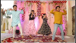 Brides Cute Little Cousins  Kids Group Dance  London Thumakda  Engagement Day  Meenu Goswami [upl. by Mchail]