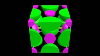 24 Halite Sodium Chloride unit cell [upl. by Nnylaehs143]