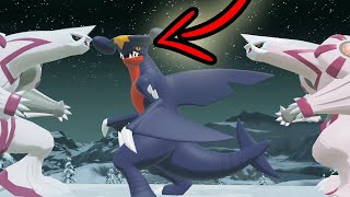 TWO Palkia CONFRONT Alpha Garchomp Pokemon Legends Arceus [upl. by Morocco]