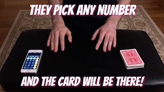 Card At ANY Number  Impossible Card Trick PerformanceTutorial [upl. by Anauqahc38]