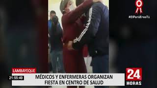 Médicos y enfermeras realizan fiesta en instalaciones de centro de salud pese a pandemia [upl. by Onofredo]