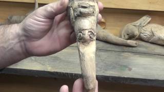 Wood Carving How to Carve a Wood Spirit Goblin 4 [upl. by Pasadis]