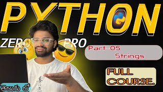 Python for Beginners Part05 🤐 Zero to Pro 🔥 Strings in Python  pythonforbeginners python [upl. by Noislla]