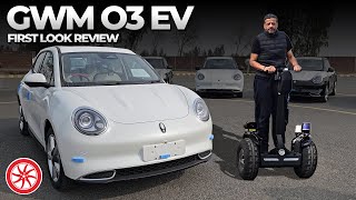 ORA 03 EV  First Look Review  PakWheels [upl. by Aribold]