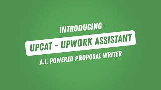 Upwork Jobs Alert amp ChatGPT powered cover letter Writing Tool  UpCat [upl. by Landis]