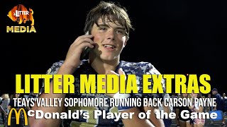 Litter Media Extras  McDonalds Player of the Game Teays Valleys Carson Payne [upl. by Nwahsat]