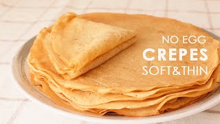 HOW TO MAKE CREPES  Easy Eggless Recipe [upl. by Amat982]