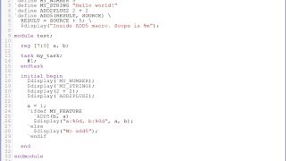 Verilog Tutorial 3  define Text Macros [upl. by Pip]