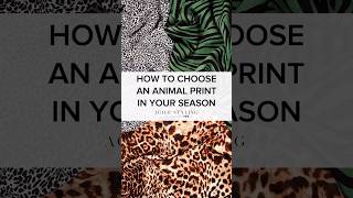 How to wear animal prints base on your colorpalette 🐅🐆🐍 color analysis styleinspo [upl. by Elocn]