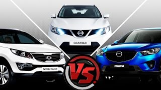 Mazda CX 5 VS Nissan Qashqai VS KIA Sportage [upl. by Annaliese]