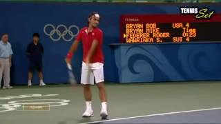 Federer amp Wawrinka vs Mike amp Bob Bryan Highlights HD Semifinal Olympics 2008 [upl. by Zzaj]