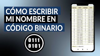 Cómo escribir mi nombre en números o CÓDIGO BINARIO fácilmente [upl. by Esemaj93]