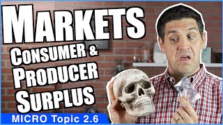 Markets Consumer and Producer Surplus Micro Topic 26 [upl. by Clausen772]