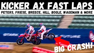 BREECE JUMPS INTO FRIESE Kicker Arenacross Fast Laps Round 1 Reno [upl. by Esinned]