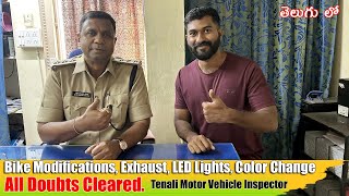 All Bike Modification Doubts are Cleared with MVI in telugu  TechTravelTelugu [upl. by Wilcox]