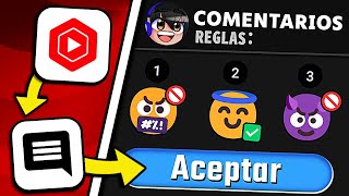 Cómo Poner Tus Propias Reglas En Los Comentarios De YouTube [upl. by Daegal]