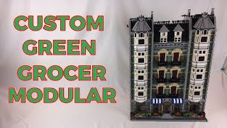 Custom Lego Green Grocer Modular MOC  Part 2 [upl. by Eislehc]