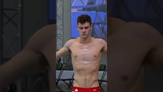 Vincent Riendeau Canadian Diver in Red Speedo Gear SPRINGBOARD Diving Competition fyppage [upl. by Durwyn]