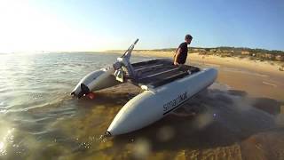 SMARTKAT CATAMARAN WITH ELECTRIC OUTBOARD ENGINE [upl. by Noivaz429]