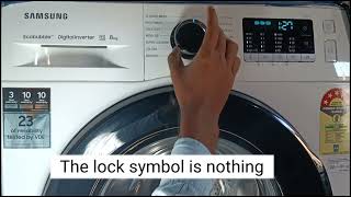 How to Remove lock symbol From Samsung washing machine Child lock remove Samsung washing machine [upl. by Malvino]