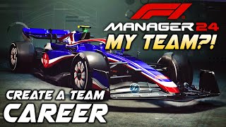 F1 Manager 24 CREATE A TEAM CAREER MODE Reveal Custom Livery New Race Gameplay Sponsors amp More [upl. by Ralat]